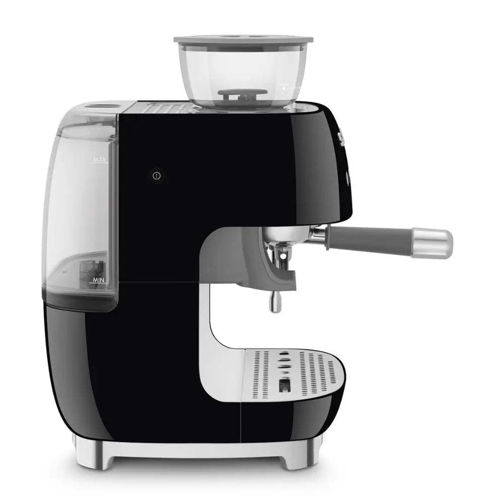 SMEG EGF03BLUK 50's Style Espresso Coffee Machine with Grinder & 20 Bar Pump